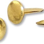 ACCO Brass Paper Fasteners, 1/2", Plated, 1 Box, 100 Fasteners/Box (71709)
